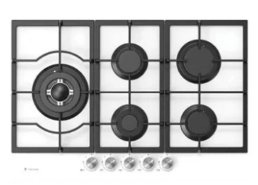 כיריים גז 5 מבערים 75 זכוכית לבנה TADIRAN TADGH75GW