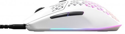 עכבר גיימינג לבן SteelSeries Aerox 3 עם עיצוב מחורר קל משקל