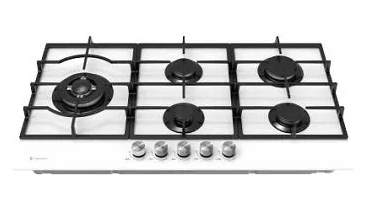 כיריים גז 5 מבערים 90 זכוכית לבנה TADIRAN TADH90GW