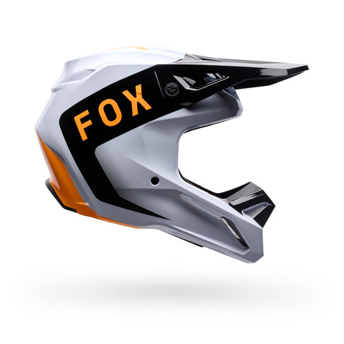 קסדת ילדים פוקס לבן/שח/כת - FOX V1 NOBLE V26