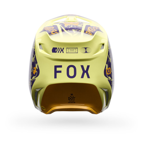 קסדת פוקס צהוב/סגול - FOX V1 IMAGE PRINT V26