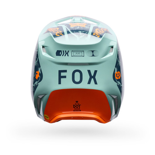 קסדת פוקס טורקיז/כחול - FOX V1 IMAGE PRINT V26