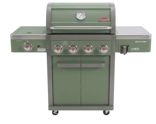 גריל גז 4 מבערים + כירת צד Coleman Revolution 4 63,000 BTU - צבע ירוק 