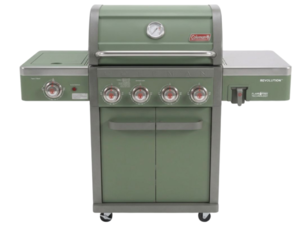 גריל גז 4 מבערים + כירת צד Coleman Revolution 4 63,000 BTU - צבע ירוק