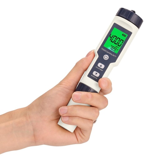 מד איכות מים דיגיטלי 5 ב-1: בוחן PH, TDS, EC, מליחות וטמפרטורה