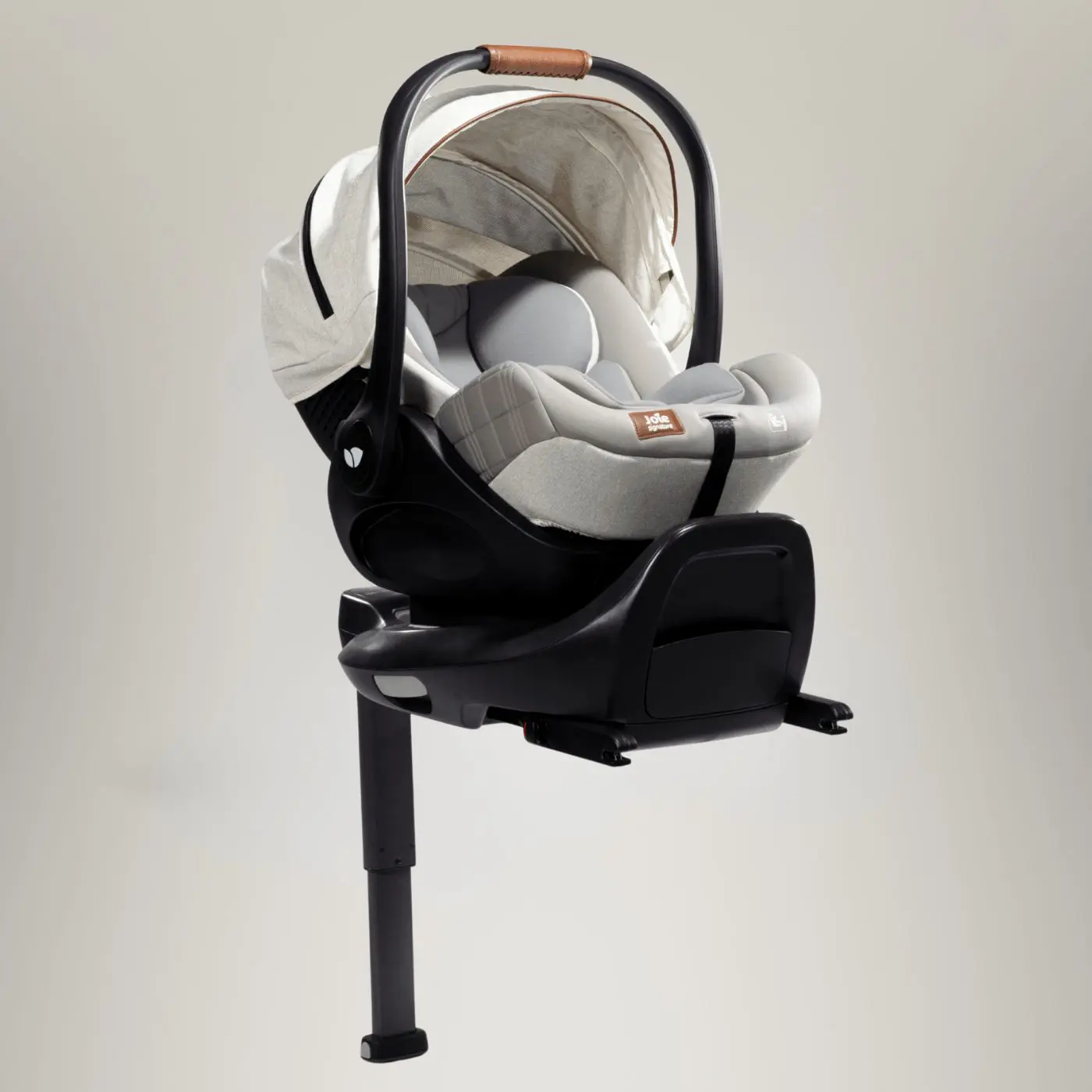 סלקל נשכב לתינוק הכולל בסיס קבוע לרכב i-Level Recline™ Signature - אפור/לבן Oyster