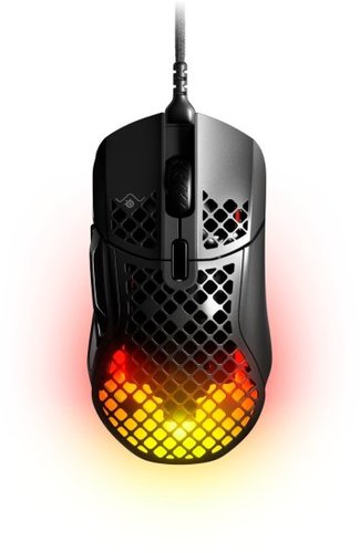 עכבר גיימינג חוטי SteelSeries Aerox 5 קל במיוחד בצבע שחור עם עיצוב חלת דבש ודיוק גבוה