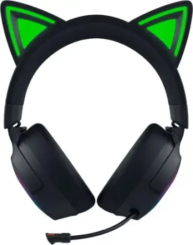 אוזניות שחור RAZER KRAKEN KITTY V3 PRO