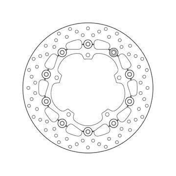 צלחת דיסק ימאהה MT09 SP קדמי ברמבו BREMBO צלחת בלם