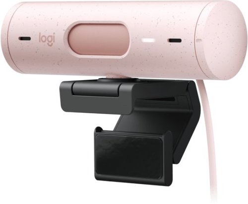 מצלמת רשת עם מיקרופון צבע ורוד Logitech Brio 500 Full HD 1080p