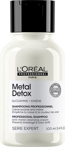 שמפו מקצועי METAL DETOX בגודל מיוחד ללא סולפטים לשיער שעבר צביעה, בלאג' או הבהרה 100 מ