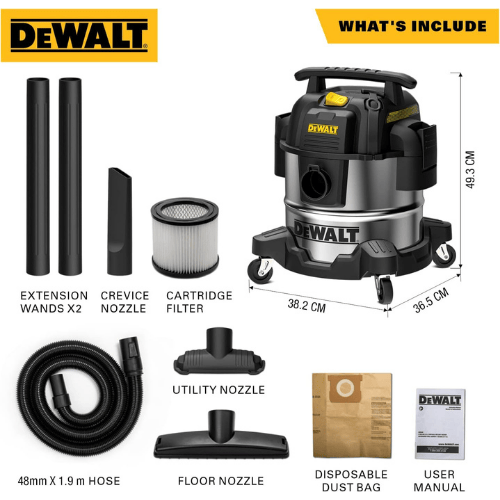 ‏שואב אבק נגרר Dewalt DXV20S