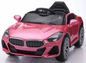 מכונית ממונעת 12V בדמות BMW Z4 עם גלגלי EVA, מערכת מולטימדיה, אורות ושלט רחוק - ורוד מטאלי