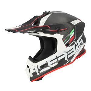 קסדת שטח STEEL CARBON 22-06 מבית ACERBIS צבע שחור אדום