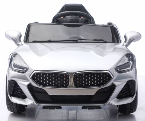 מכונית ממונעת 12V בדמות BMW Z4 עם גלגלי EVA, מערכת מולטימדיה, אורות ושלט רחוק - שחור מטאלי