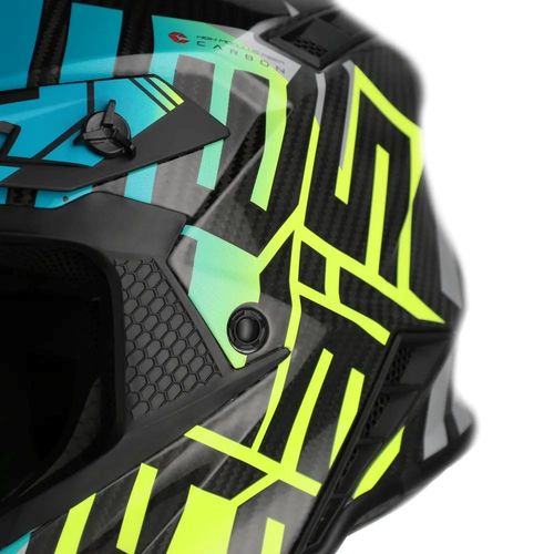 קסדת שטח STEEL CARBON 22-06 מבית ACERBIS צבע צהוב כחול שחור