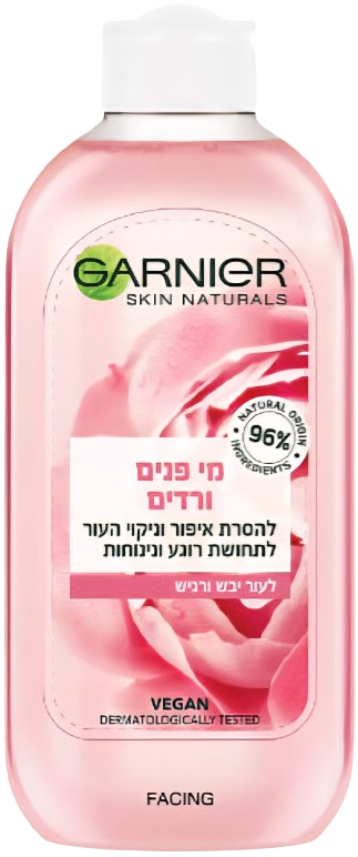 Garnier Rose Water Soothing Toner 200ML גרנייר מי פנים מי ורדים