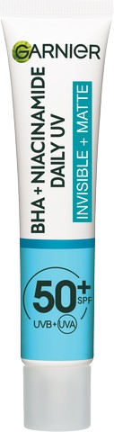 Garnier BHA+ Niacinamide Daily UV Fluid 40ML גרנייר תחליב לחות והגנה נגד פגמי עור