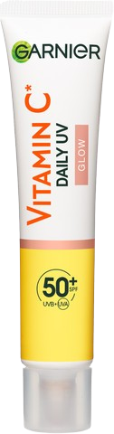 Garnier Vitamin C Daily UV Brightning Fluid Glow 40ML גרנייר תחליב לחות והגנה ויטמין סי עם גוון