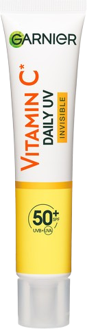 Garnier Vitamin C Daily UV Brightning Fluid Invisible 40ML גרנייר תחליב לחות והגנה שקוף ויטמין סי 
