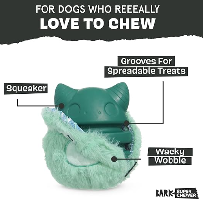 משחק לכלב בארק צעצוע נסתר אורורה החיה - BARK Dog Toy Super Chewer Aurora Beast Squeaky Plush With Hidden Toy