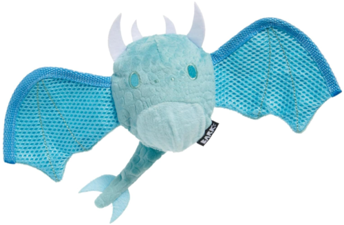 משחק לכלב בארק צעצוע נסתר ברטה הדרקונית - BARK Dog Toy Super Chewer Brrrtha Dragon Squeaky Plush Hidden Toy Natural Rubber Core Vanilla Ice Cream Scented for Small Dogs 
