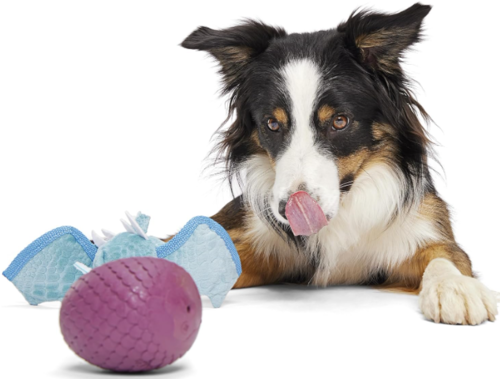 משחק לכלב בארק צעצוע נסתר ברטה הדרקונית - BARK Dog Toy Super Chewer Brrrtha Dragon Squeaky Plush Hidden Toy Natural Rubber Core Vanilla Ice Cream Scented for Small Dogs 