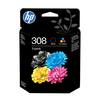 מארז דיו שחור+צבעוני מקורי HP 308