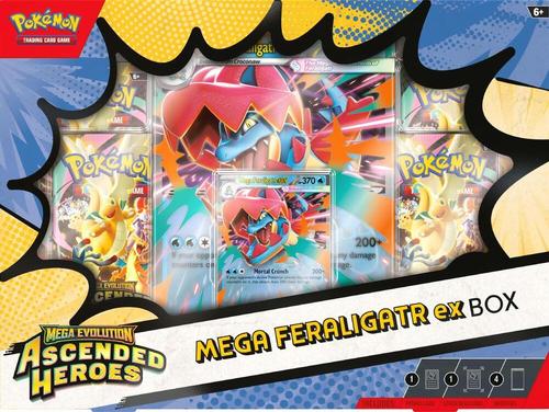 קלפי פוקימון מארז מגה פרליגאטור אי אקס Ascended Heroes Mega Feraligatr ex Box - ME: Ascended Heroes (ASC)