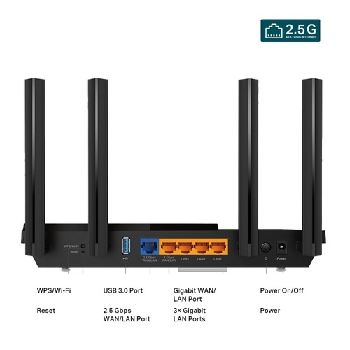 נתב Wi-Fi 6 מהיר יציאת Archer AX55 Pro AX3000 2.5G