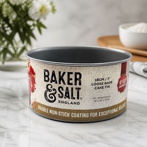 תבנית נשלפת 18 ס"מ, גובה 9 ס"מ - BAKER&SALT (מעולה לעוגת גבינה!)