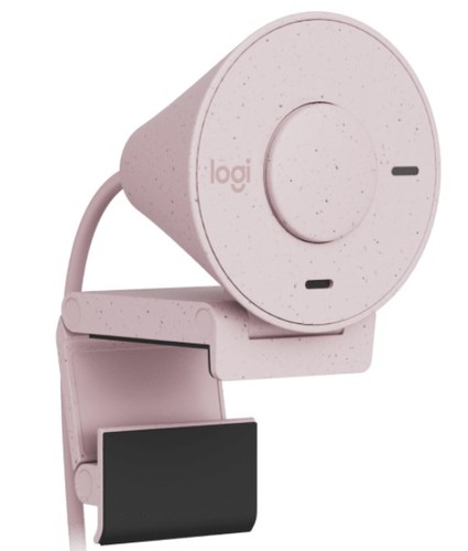 מצלמת רשת עם מיקרופון צבע ורוד Logitech Brio 300 Full HD 1080p