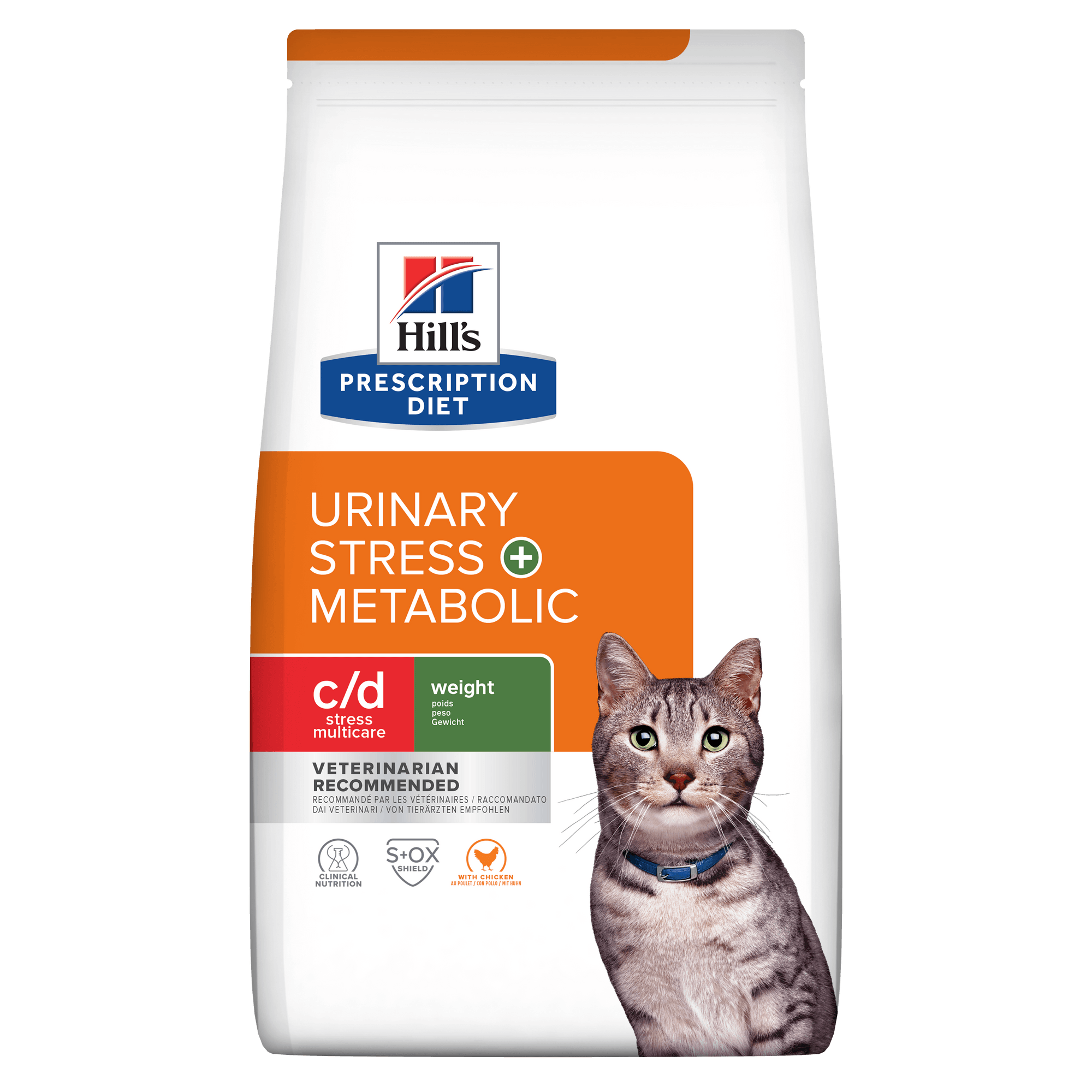 מזון רפואי לחתול הילס c/d Multicare Stress+Metabolic Cat Food 8kg