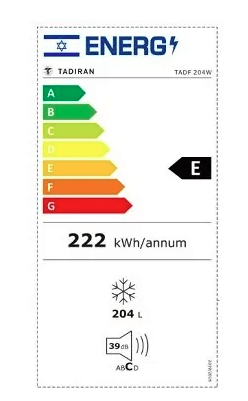 מקפיא 6 תאים 204 ליטר NO FROST לבן TADF 204W תדיראן TADIRAN