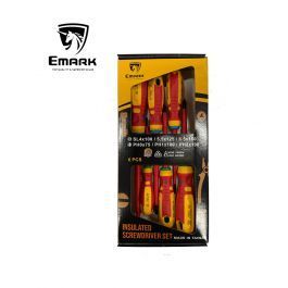 סט 6 מברגים מבודד  EMARK 1000V VDE