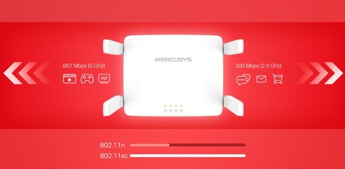 ראוטר Mercusys AC1200 Wireless Dual Band AC10