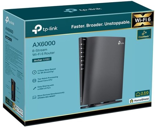 ראוטר TP-Link AX6000 Dual-Band 8-Stream Wi-Fi Archer AX80
