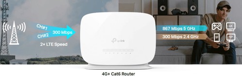 ראוטר אלחוטי TP-Link Archer MR505 4G+ Cat6 AC1200 Dual Band