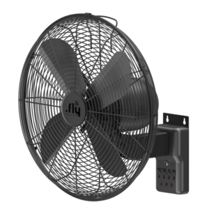 מאוורר קיר RETRO גרפיט 16" – עם שלט FlyFans