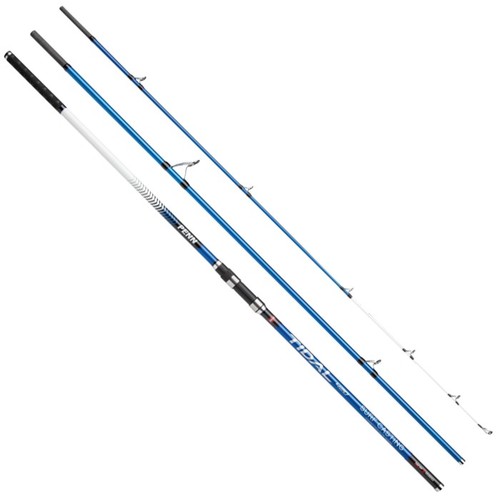 חכת דיג שלושה חלקים PENN Tidal X 423 K-Hybrid Sensitip 4.2m 100-250g בצבע כחול-כהה וכסף.