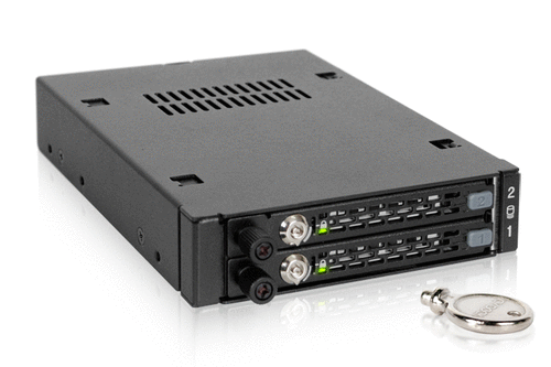 מגירה מוקשחת ל-2 דיסקים SSD/HDD