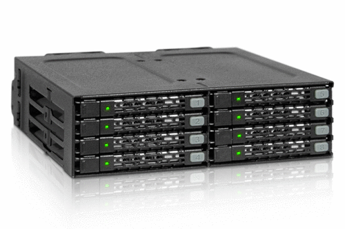 מגירה מוקשחת ל-8 דיסקים SSD/HDD