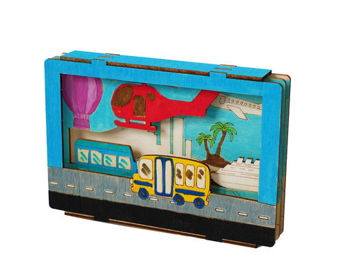 תמונה תלת מימד מעץ כלי תחבורה