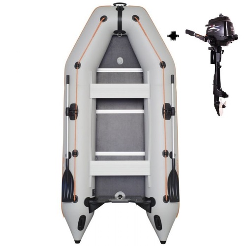 מבצע סירה מתנפחת מגומי קוליברי KOLIBRI KM300+מנוע ימי HIDEA 3HP