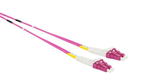 1m LC-LC Duplex 10G OM4 50/125 Multimode Fiber Patch Cable מגשר אופטי ...