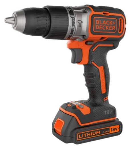 מברגה נטענת Black+Decker BDCHD18D1KA-QW 18V