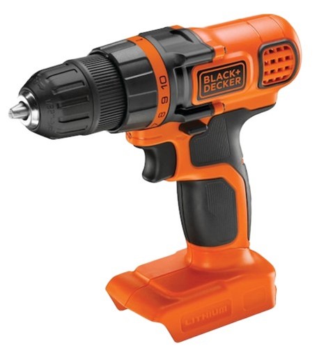 מברגה/מקדחה נטענת 18V גוף בלבד- ללא סוללה Black+Decker BCDDD18N-XJ