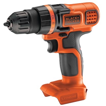 מברגה/מקדחה נטענת 18V גוף בלבד- ללא סוללה Black+Decker BCDDD18N-XJ