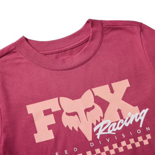 חולצה קצרה לנשים פוקס ורוד - FOX W CHECKER SS BABY 