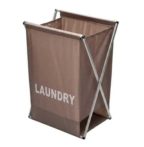 סל כביסה מתקפל Laundry מוקה מתוך קולקציית אחסון וסלי כביסה (דגם מלא) - שילוב מושלם בין נוחות שימוש יומיומית לסטייל נקי